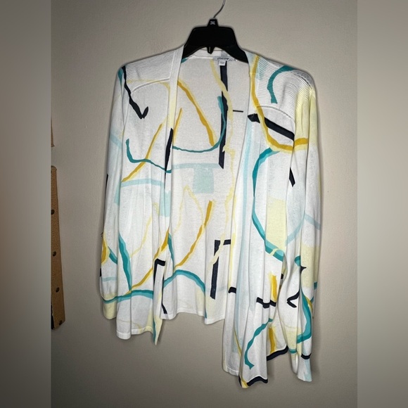Chicos The Summer Romance Abstract Cardigan 2Xl - Picture 10 of 12